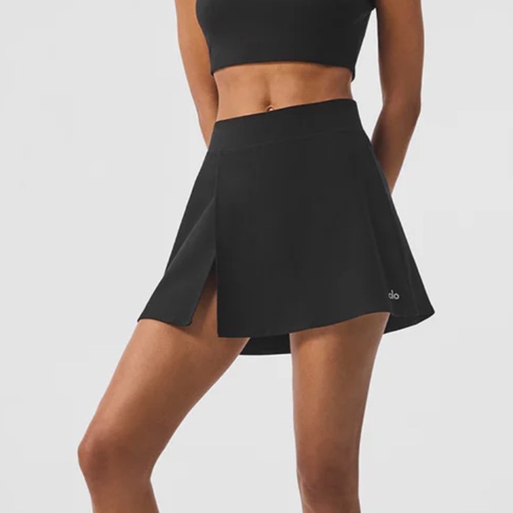 ALO Yoga Dresses & Skirts - Alo Black Alosoft Backspin Tennis Skirt Size Large